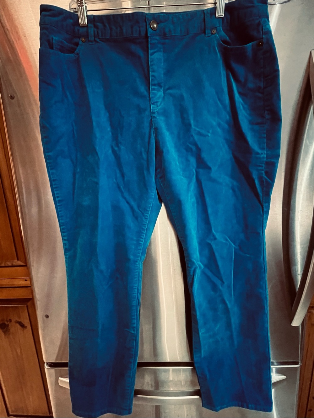 Coldwater Creek Women's Straight Leg Corduroy Pants in Blue 18P EUC